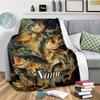 Fish Jump Out Customize Your Name Blanket Used For Chair Office Sofa Bed Camping Soft And Warm Giving Friends And Relatives Birthday Graduation Gift