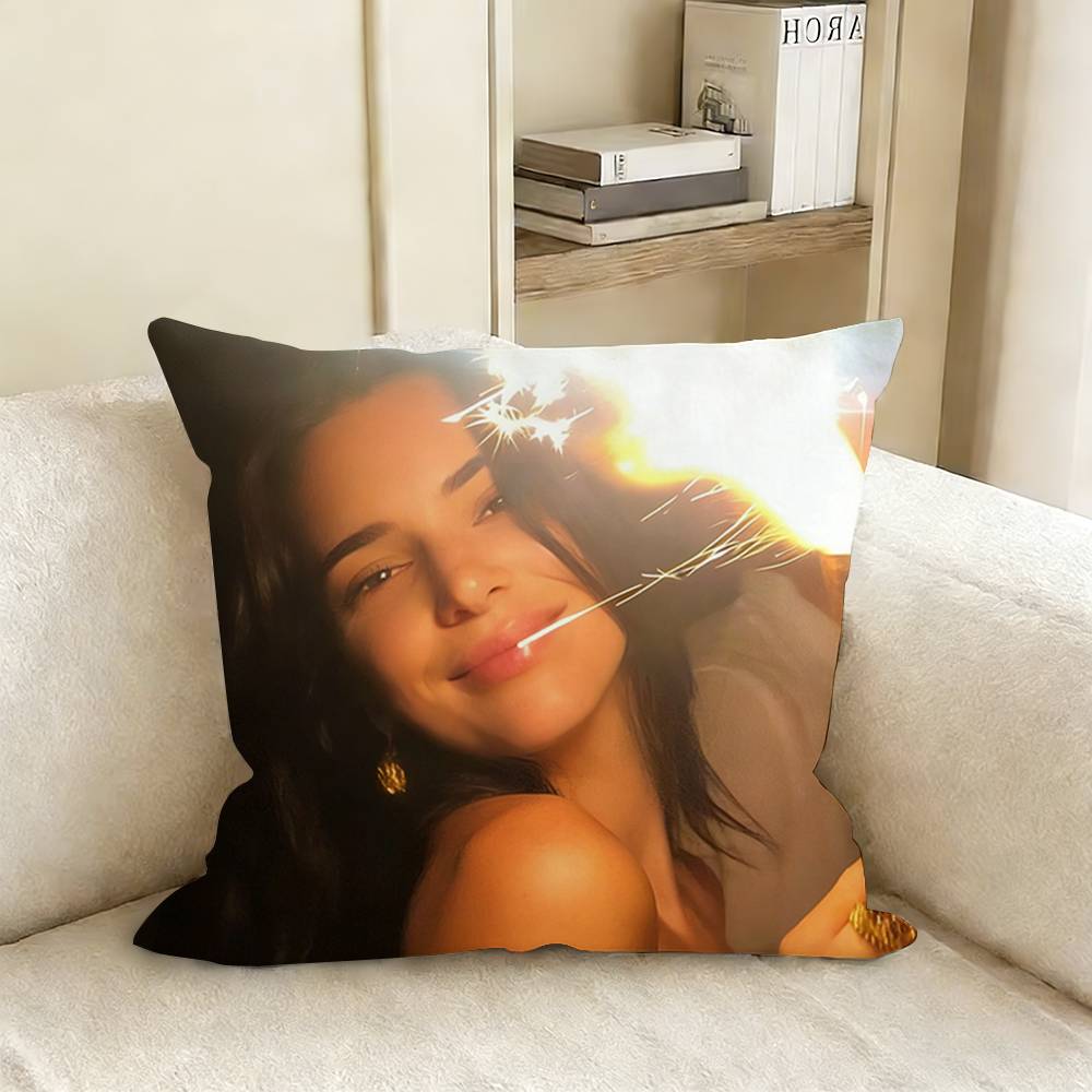 KKendall JJenner Pillow Case Living Room Sofa Cushion Cover Suitable For Home Bedroom Room Decoration