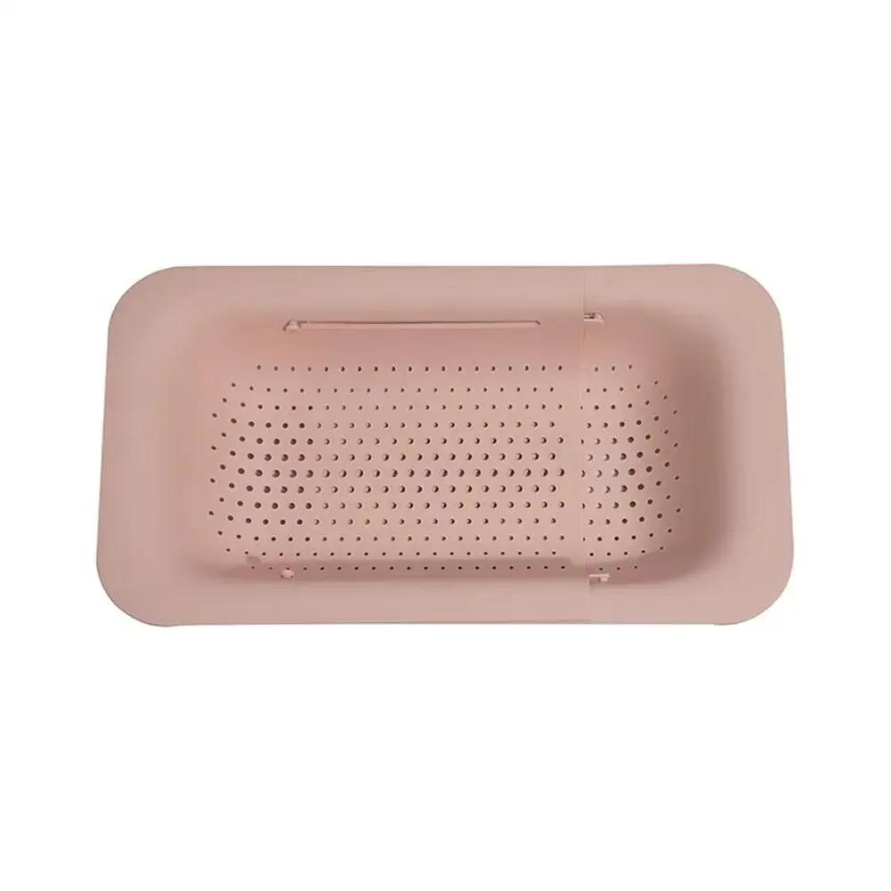 

Colander Strainer Over The Sink Colander Extendable Bathtub Tray Kitchen Gadgets Home Kitchen Strainer Dish Rack Drainer рожевий