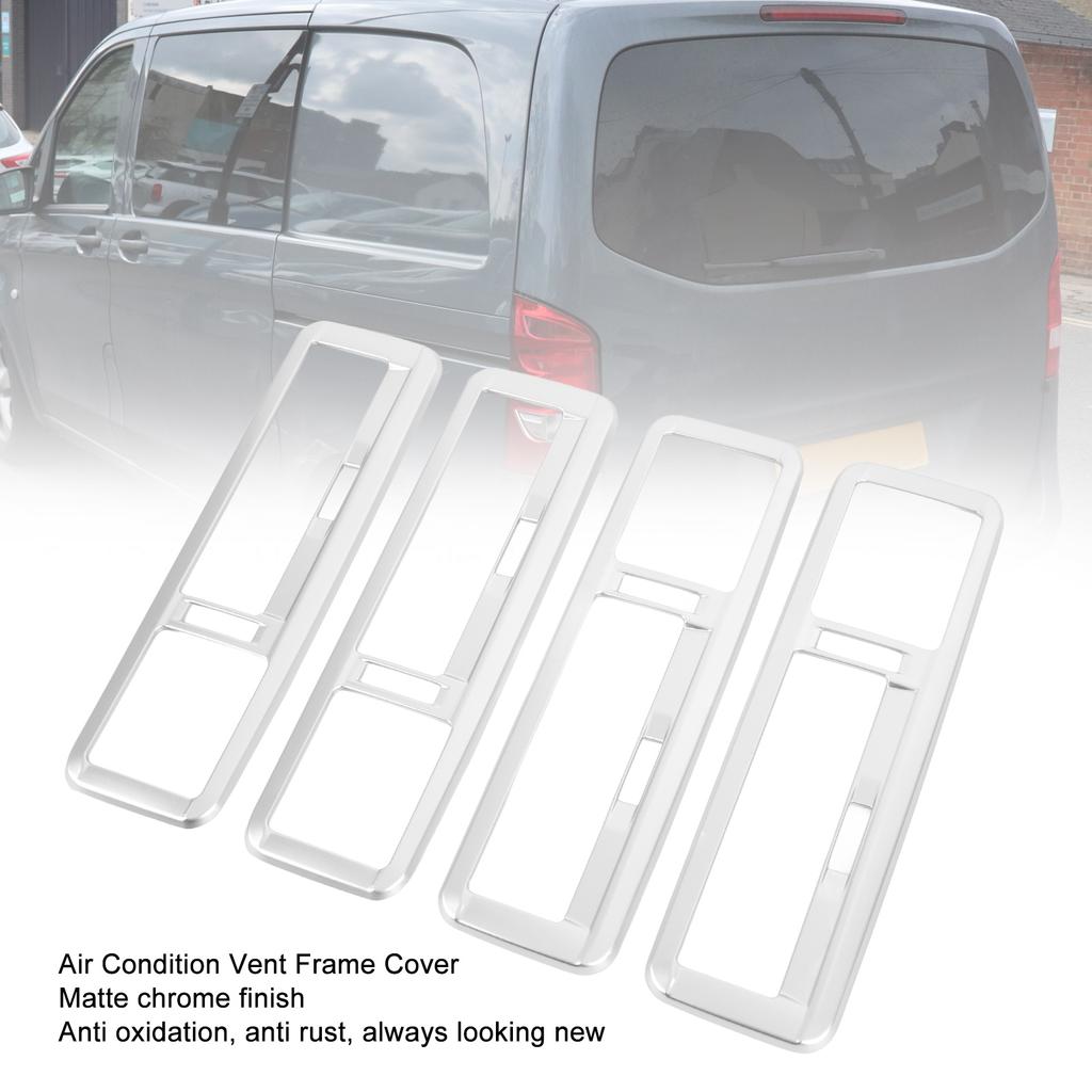 4pcs Air Condition Vent Frame Cover Car Roof AC Outlet Trim Cover Replacement for Mercedes-Benz Vito W447 2014 -