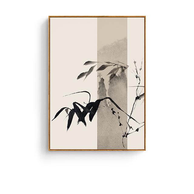 Ny kinesisk stil Bambu Plum Blossom Pine Tree Landskap Canvas Målning Klassisk dekorativ konst affischer för hem Vägg Estetisk