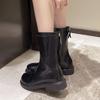 Hot Selling New Square Toe Winter Women's Ankle Boots Fashion Women's Flat Heel Low Heel Shoes Boots Low Heel Warmth