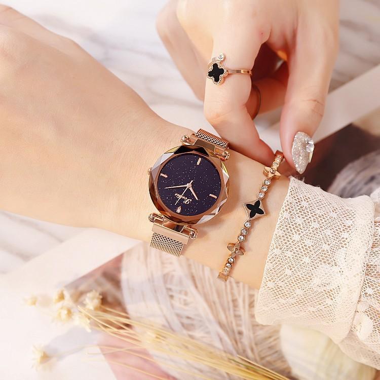 Same Female Starry Sky Ladies Watch Durable Magnetic Lazy Cic Quartz Women S Watch