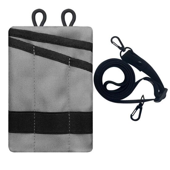 

Outdoor EDC Tools Storage Pouch with 3 Tool Slots Zipper Pocket Oxford Cloth EDC Gears Coins Cash Keys Organizer Bag Men Gift світло-сірого кольору