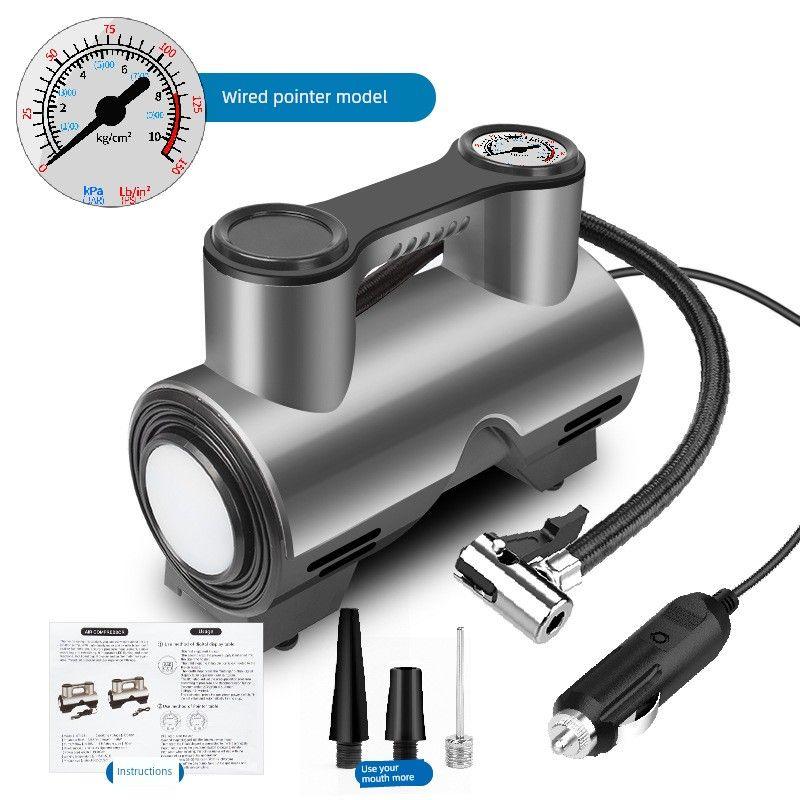 Car-Mounted Air Pump Wireless Smart Portable Electric Car Air Pump 19-Cylinder Automatic Start-Stop Small Inflator Wired pointer model