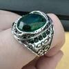Emerald Zircon Inlaid Retro Ring - European & American Fashion Hot Seller