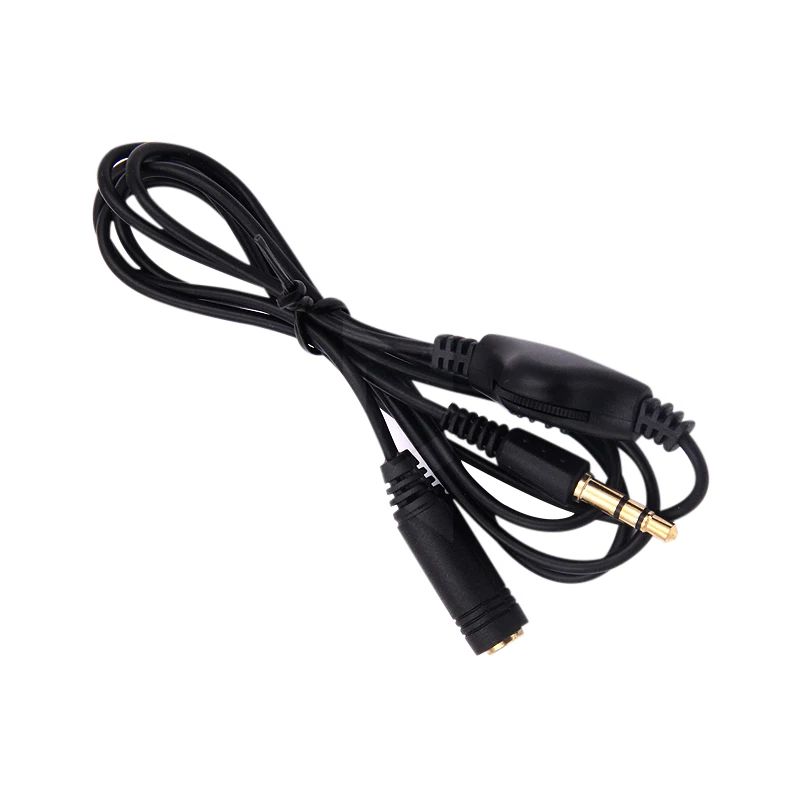 3.5mm Jack AUX Male To 3.5 Mm Female Adapter Extension Cable with Volume Control Audio Stereo Earphone Headphone Cord