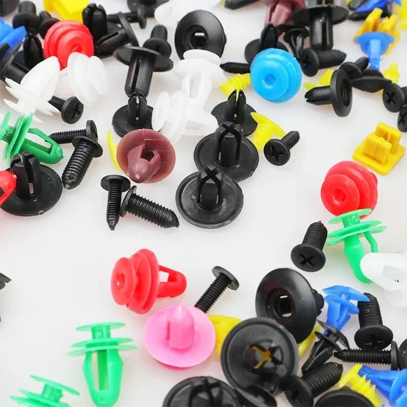 100Pcs/1Set Mix Car Clips Auto Fastener Random Mixed Car Bumper Clips Retainer Car Fastener Rivet Door Panel Liner Accessories
