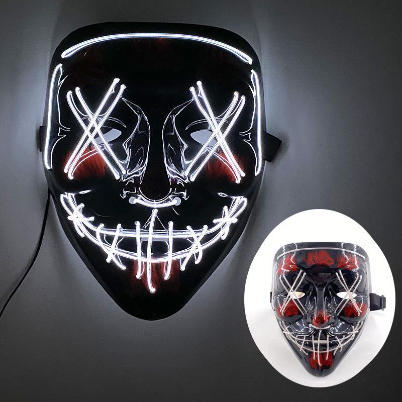 

V-Shaped LED Light-Up Bloody Fork Eye Halloween Masquerade Mask