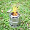 Holzofen, Camping-Holzofen, Tragbarer Edelstahl-Rucksackofen, Leicht und faltbar für Outdoor-Survival