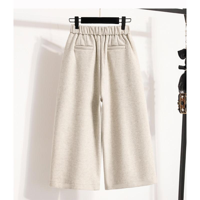 DIMANAF 2025 Autumn Winter Women Plus Size Pants Thick Warm Fashion Lady Long Pants Oversized Loose Bottoms