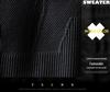 Men's Plus Size Retro Textured Sweater - Thickened Round Neck Pullover for Autumn/Winter