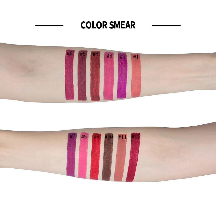 HANDAIYAN 12-color Matte Velvet Lipstick Long-lasting Waterproof Non-stick Cup Does Not Fall Color Lipstick Lipstick