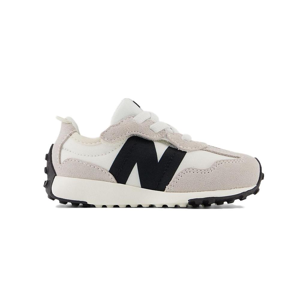 New Balance 327 New-B Hook & Loop Toddler Silver Birch Black Baby Sneakers NW327FE