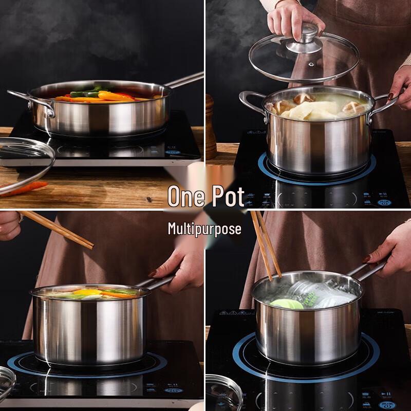 ZHUOER Classic Stainless Steel 3-Piece Cookware Set