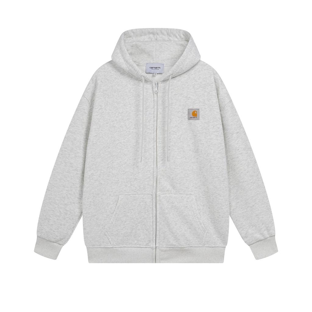 Carhartt Huvförsedd Fleece Cardigan med Dragkedja och 3D-logotypmönster