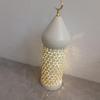 Vintage Ramadan Nachtlicht Traditioneller Metallrahmen Eid Mubarak Laternenlampe Nahöstlicher Stil Batteriebetrieben Mondlaterne