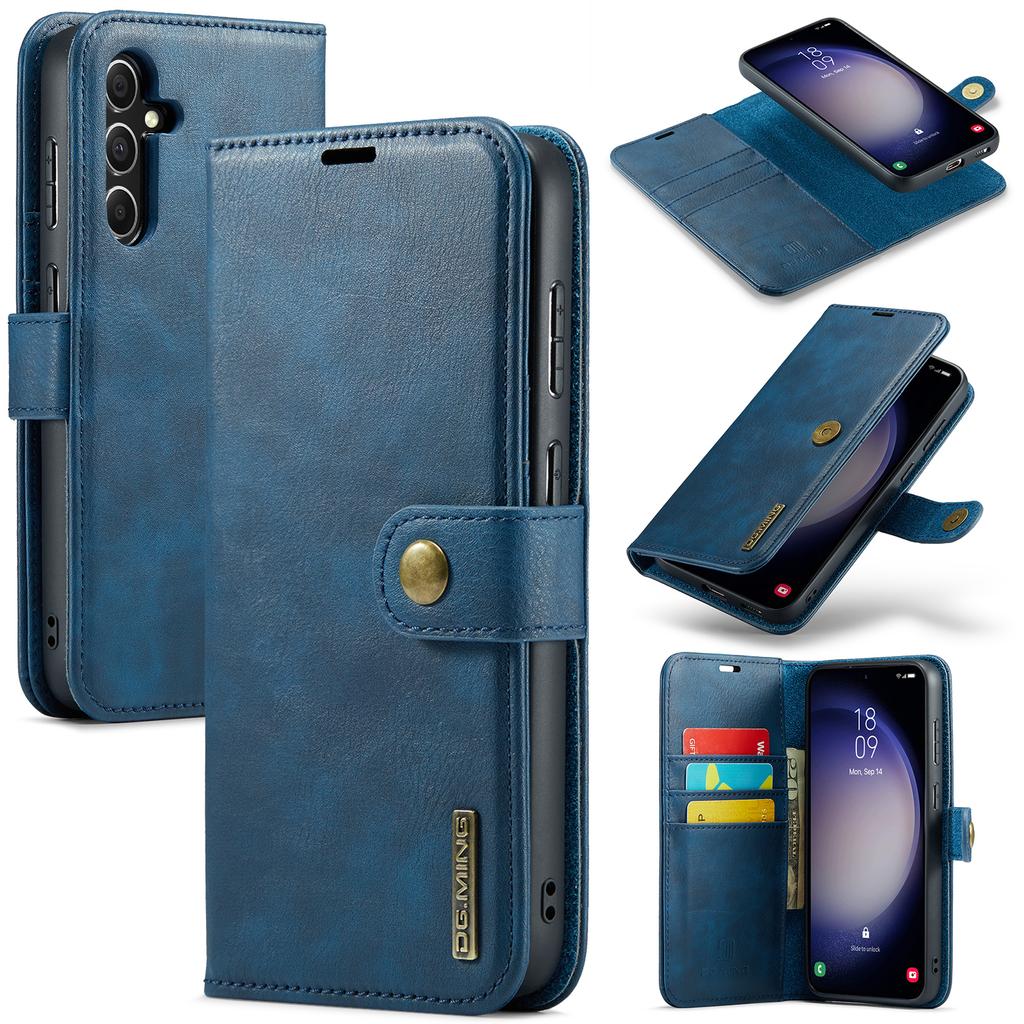 DG.MING for Samsung Galaxy S25 Case Detachable Split Leather Phone Cover