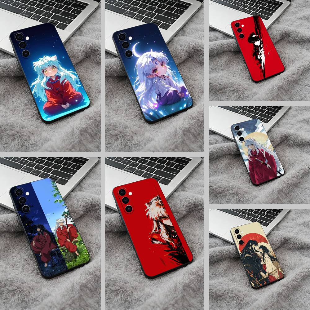 Half-Demon -nuyasha Phone Case For Samsung Galaxy A73,A71 A72,A70,A53,A52,A51,Soft Silicone Black Cover