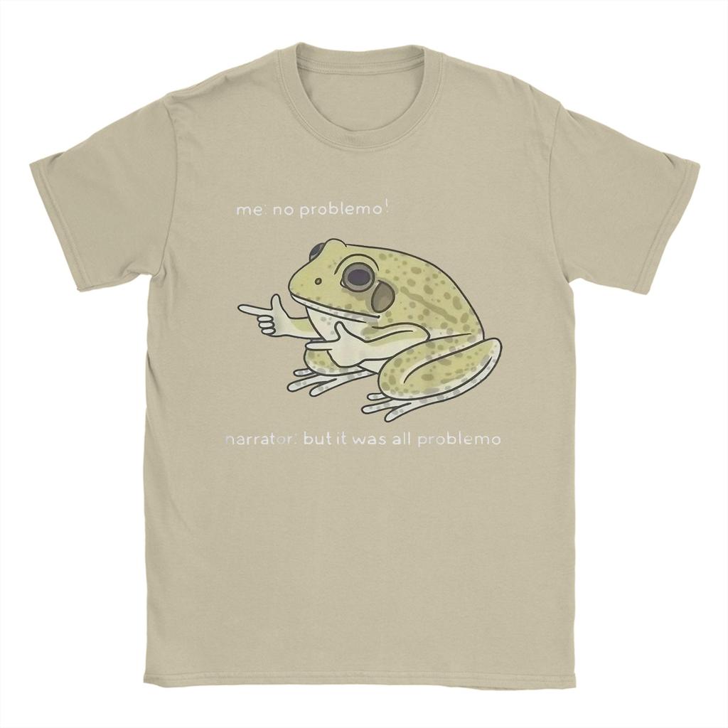 Frog Me No Problemo Narrator But It Was All Problemo T-Shirt Herren Streetwear T-Shirts Sommer O-Neck Tees Große Größen