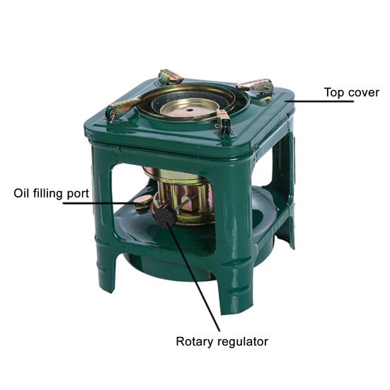 Portable Kerosene Stove Lightweight 8-Wicks Camp Stove Heater Outdoor Cooking BBQ Picnic Camping Backpacking Hiking Kerosene Furnace Burner