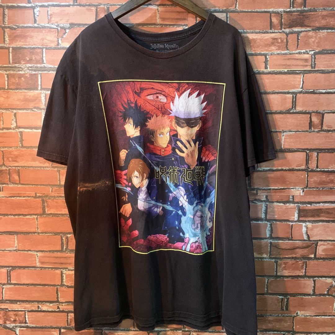 

[USED] Vintage Jujutsu Kaisen anime short-sleeved T-shirt, size XL, rare.
