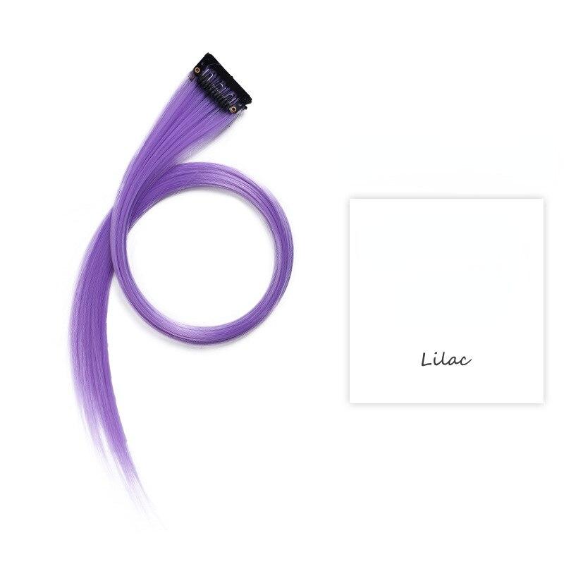 Gradiente invisível sem emenda natural cabelo de uma peça pendurado orelhas tingimento sintético peruca para cor cabelo longo destacando