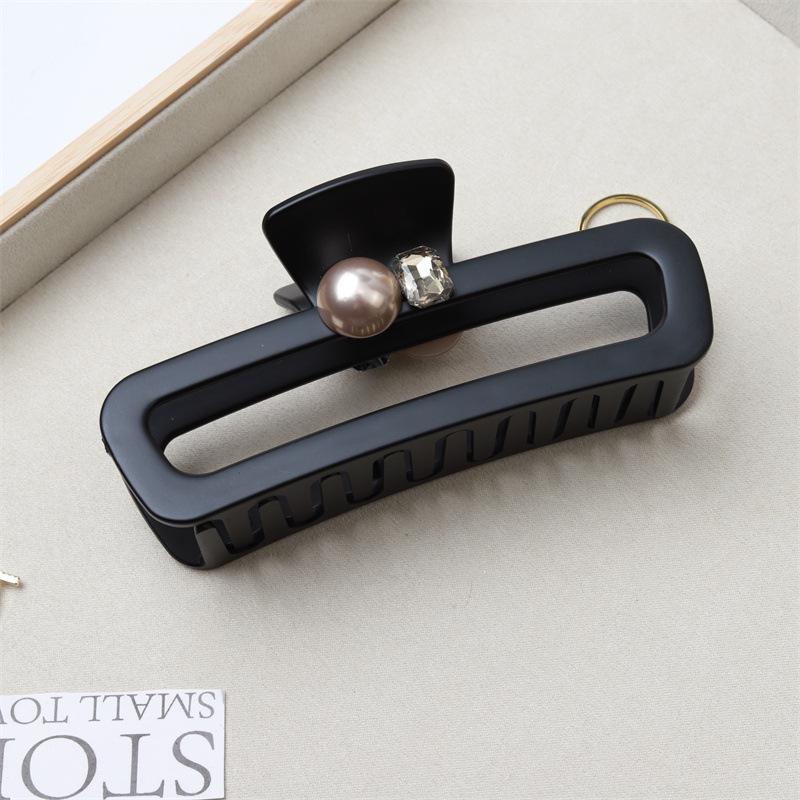 

2025 Frosted Large Glue Pearl Rhinestone Hair Clip, Drop-Resistant Shark Clip, Elegant Hair Accessory.