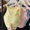 Women's Medium Support Strappy Rayon Sports Vest - Yoga Tank Top with Beautiful Back