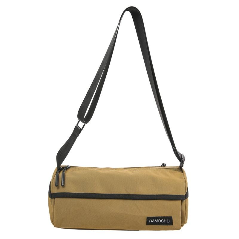 Nylon Solid Color Crossbody Bag Travel Sports Fitness Shoulder Bag