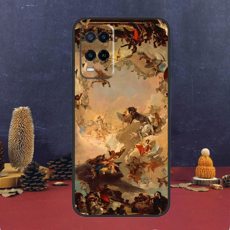 Renaissance Art Paint Case For Oppo A80 A60 A40 A78 A98 A58 A38 A18 A54 A74 A94 A96 A76 A16 A15 A17 A57 A5 A6 Pro
