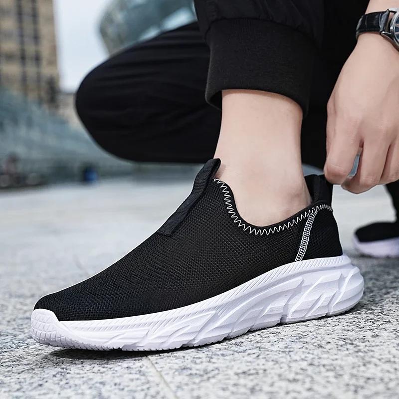 

MAEDEF Men s Sneaker Summer Lightweight Men s Shoes Slip on Mesh Breathable Shoes for Men Outdoor Platform Running Walking Shoe 39 чорний білий колір