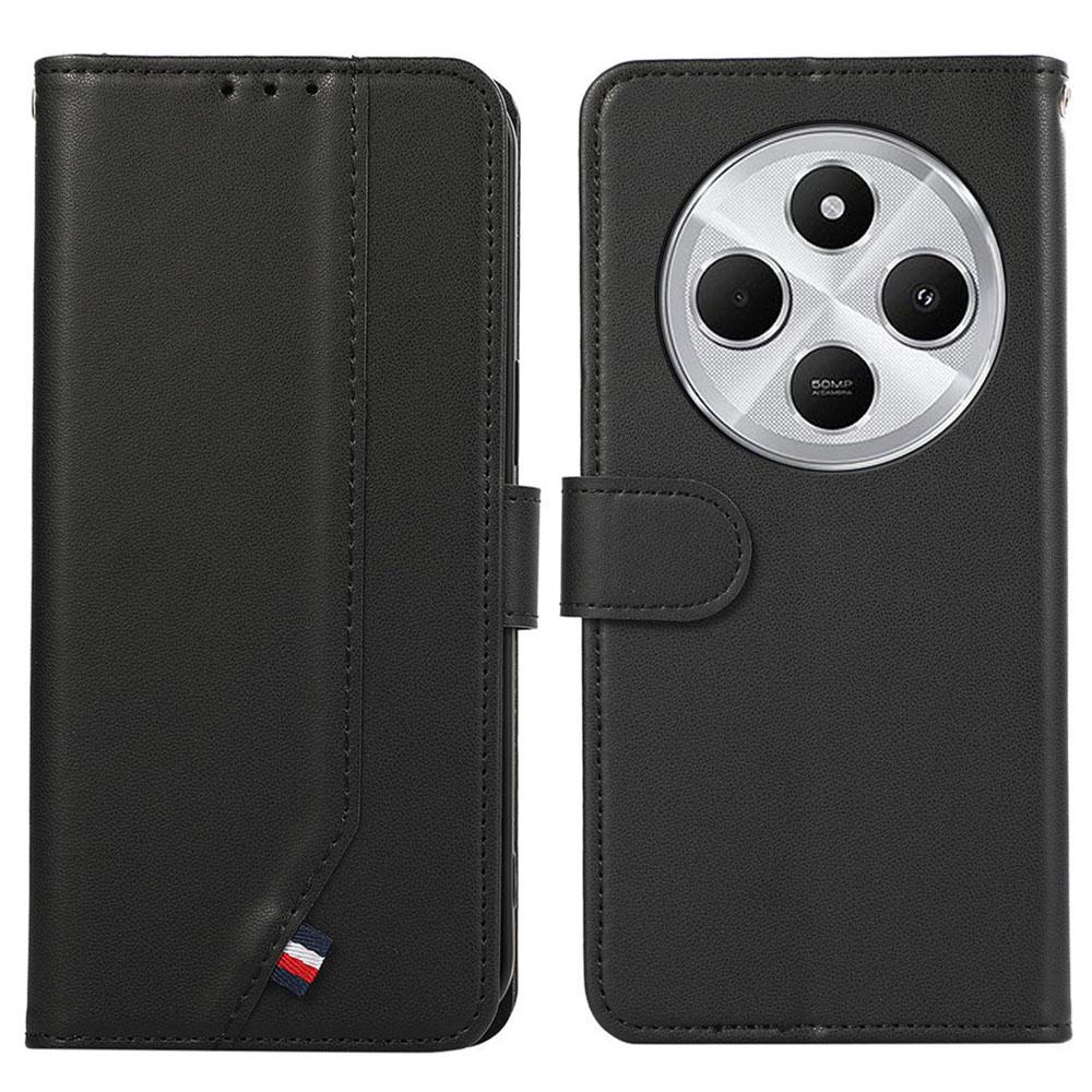 

Для Xiaomi Poco C75 4G/Redmi 14R 5G/14C 4G Чехол Блокировка RFID Флип Кожаный Чехол для Телефона Black