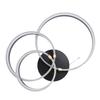 Modern Ceiling Light Fixture Living Room Bedroom Hanging 3 Rings Dimmable Flush Mount Lamp with
