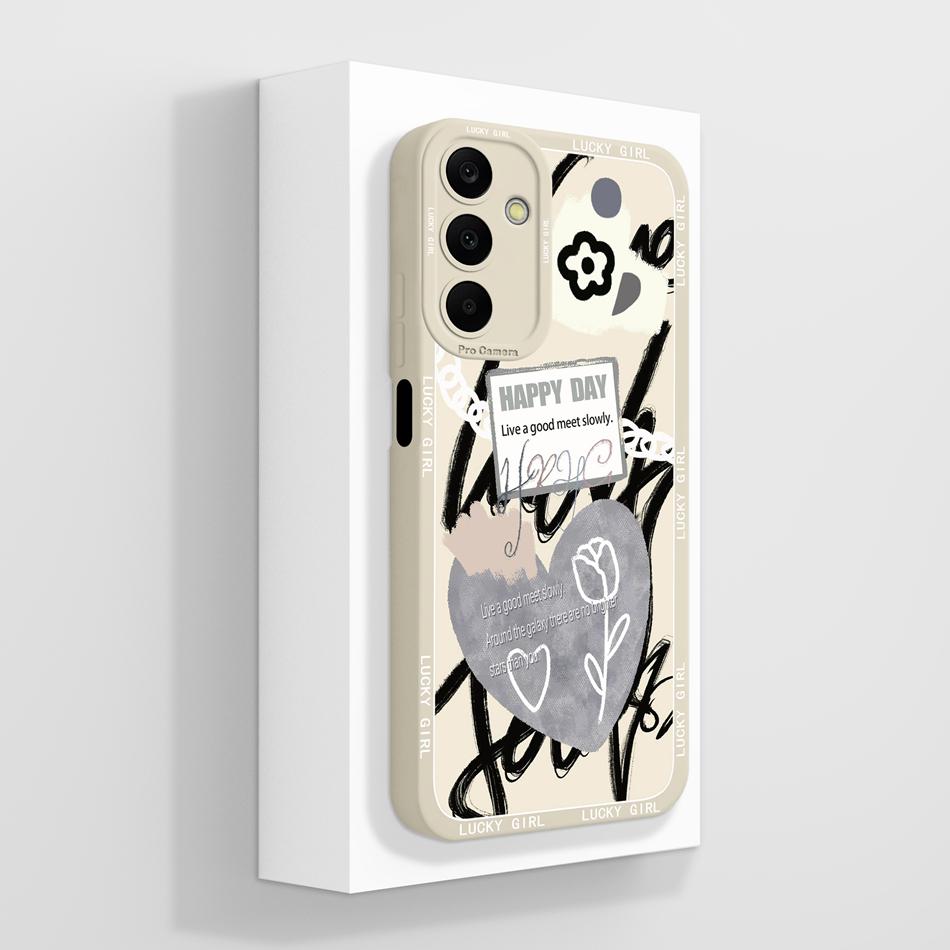 For Samsung Galaxy A25 Case Cute Panda Full Coverage Funda Soft Liquid Silicone Phone Protector For Samsung A 25 5G Back Cover
