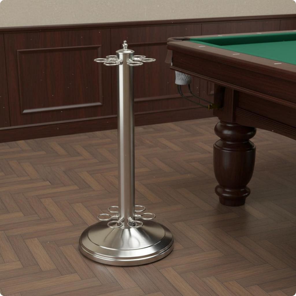 Upright Heavy Duty Billiard Cue Rack Metal 6 Slot Stand Pool Holder for