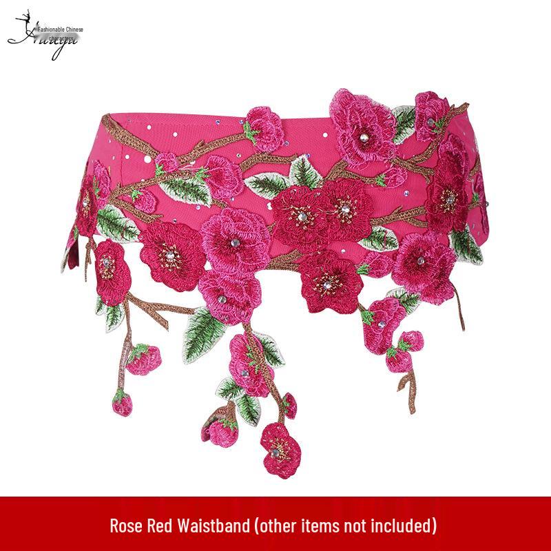 Huayu Dance Nouvel Ensemble Soutien-Gorge et Costume de Danse du Ventre Perlés pour Femmes - Collection Printemps/Été