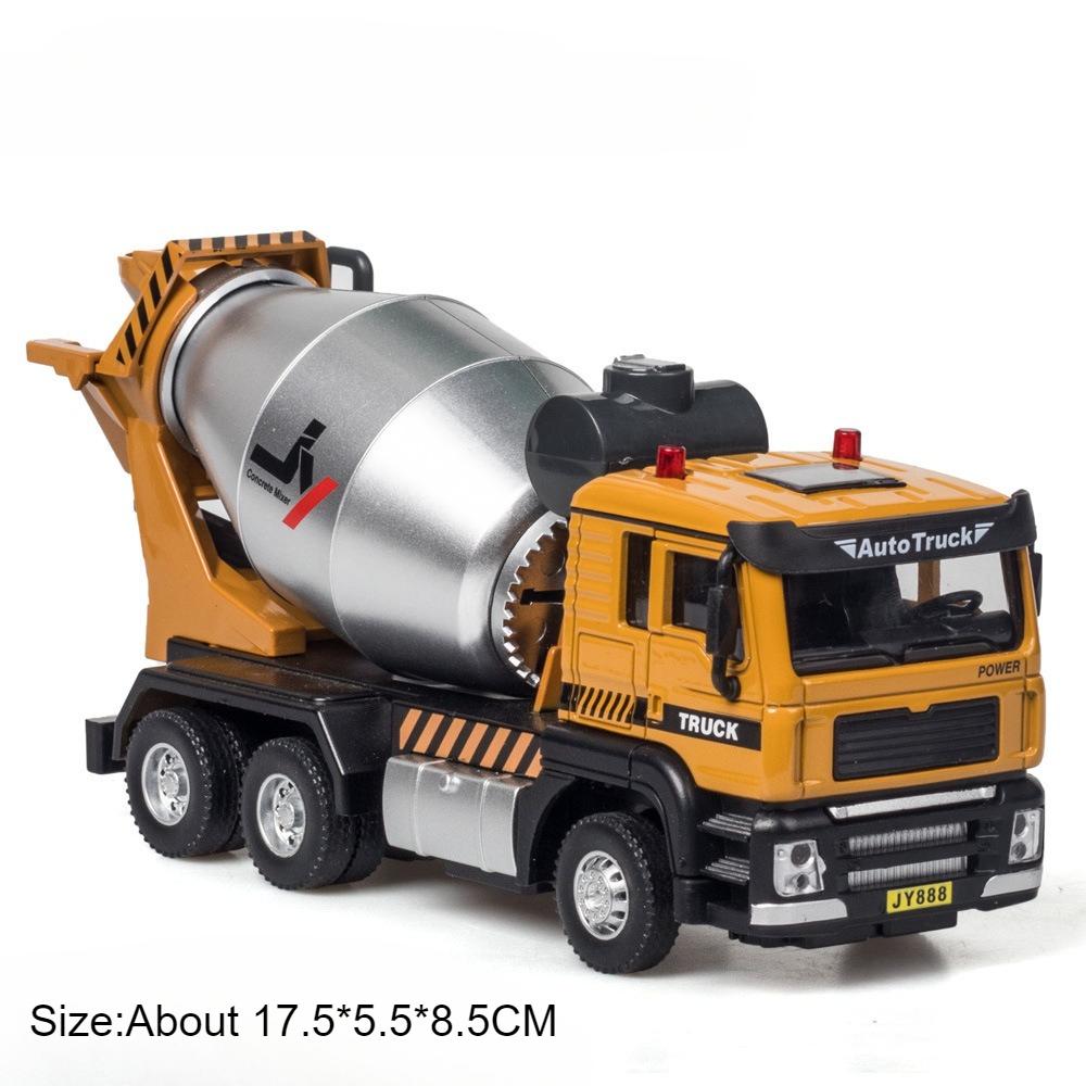 1:50er Maßstab Mixer Bagger Auto Modell Spielzeug Simulation Ton Licht Metall Druckguss Ingenieurwesen Zement Transportfahrzeuge Kindergeschenke