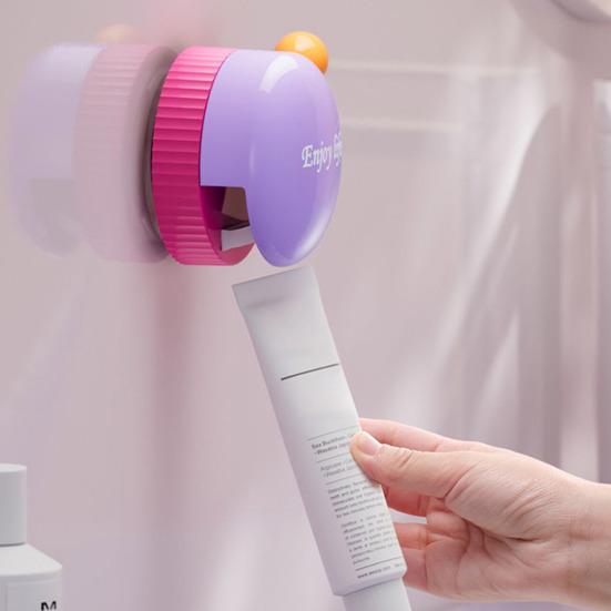 Wall Mount Toothpaste Hanging Clip with Hook Waterproof Strong Load-bearing Easy To Install Toothpaste Clamp Cream Organizer