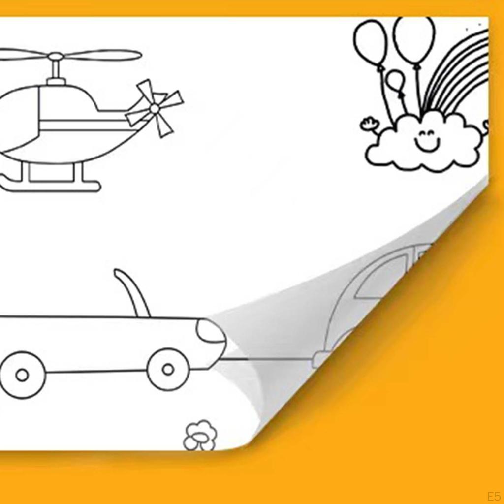 Children Wall Coloring Posters Paper 30Cmx300cm Sticky Drawing Roll Table Sheets