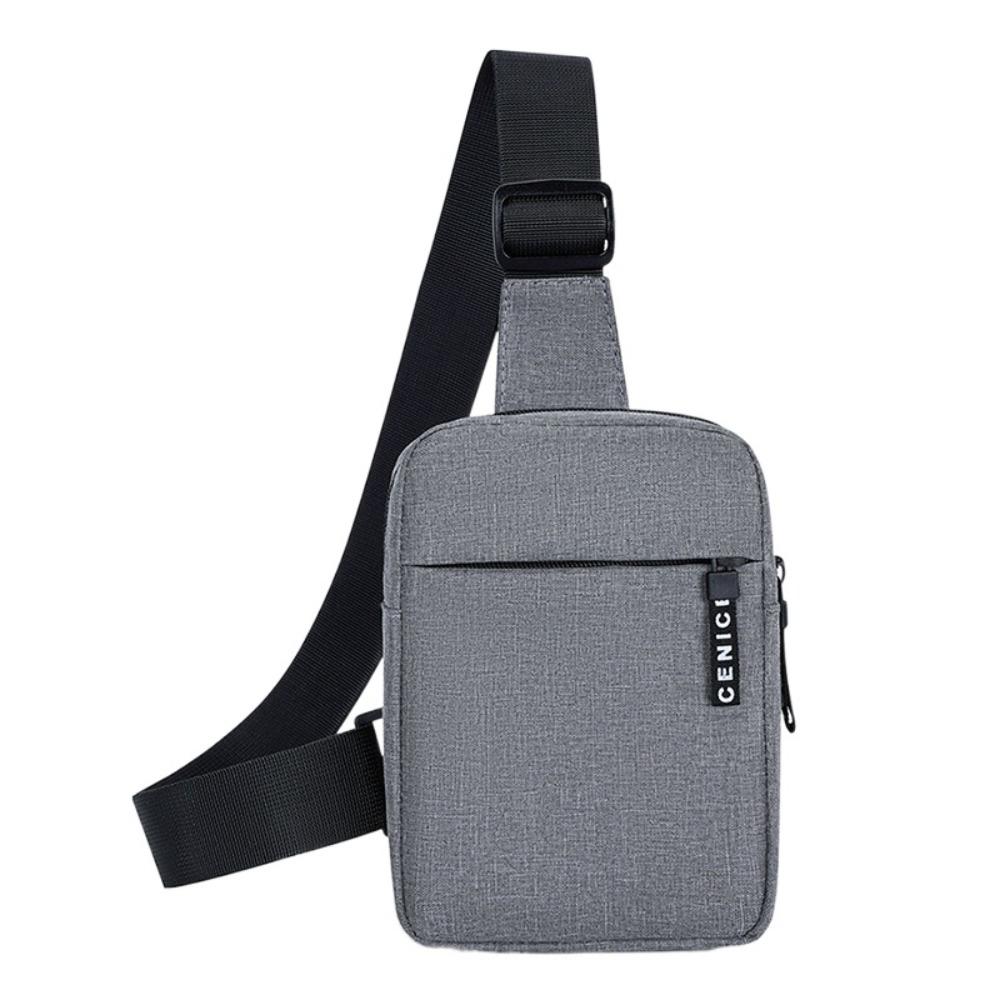

Однотонная мужская нагрудная сумка Многофункциональная спортивная поясная сумка Сумка через плечо Кроссбоди Деловая серый