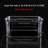 Transparent Square Fish Tank High Quality Plastic Goldfish Tank Aquarium Betta Fish Breeding Box Aquariums Table Decoration