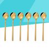 6 pièces 13 cm Cuillère à café en acier inoxydable Ronde Polissage miroir Cuillère à café Pour remuer Sucre Lait Dessert Cappuccino Bistro Usage domestique