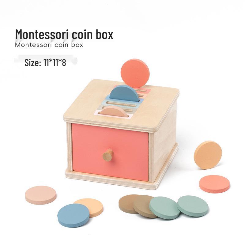 

Montessori Coin Box: Early Education Shape & Color Recognition Toy for Toddlers