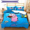 3pcs Courage the Cowardly Dog Pattern Bedding Set Duvet Cover Set Includes Duvet Cover &pillowcases, Perfect All Season Bedroom Decoration & Gift
