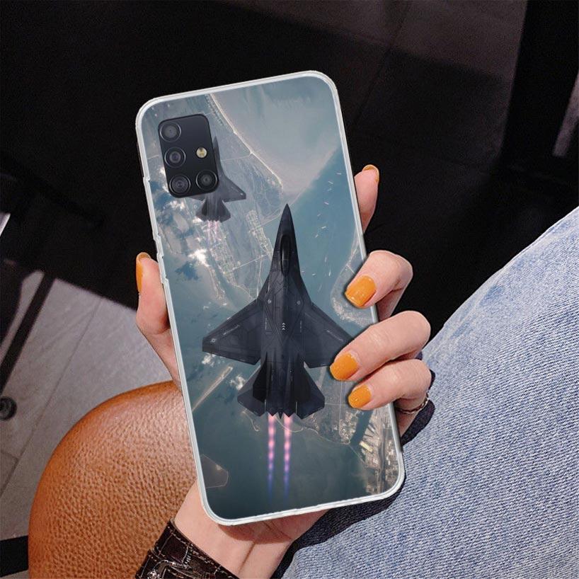 Military Aircraft Warship Fighter Phone Case For Samsung Galaxy A52 A32 A22 A12 A51 A31 A50S A30S A20S A10S Note 20 Ultra 10 Plu
