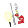 2 In 1 Baseball Tennis Pitcher Auto Pitching Machine Set with Baseballs Bat Tennis Racket Boys Girls Indoor Outdoor Sports Game