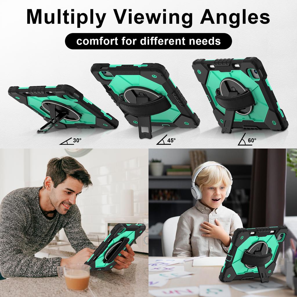 360stupňová všestranná ochrana! Multifunkční pouzdro na tablet Apple iPad Air 11 (2024)/ Vzduch 11 palců (M2)/ iPad Air 11 (2025)/ Vzduch 11 palců (M3)