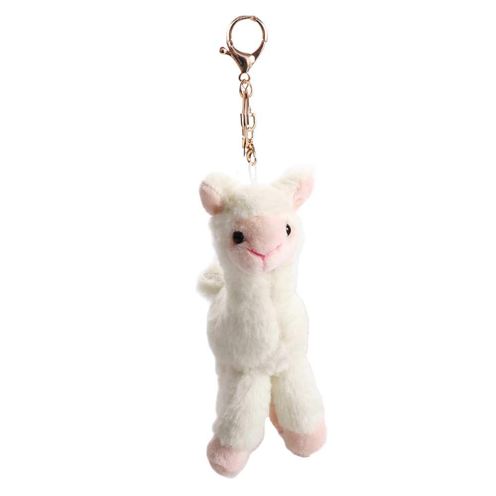 Decoration Plush Doll Pendant Animal Keyring Stuffed Toy Keychain Sheep Key Ring Alpaca Keychain