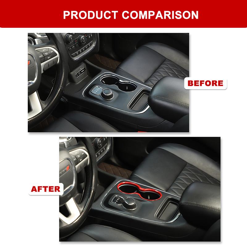 GXP1 BAWA Front Cup Holder Trim Decoration For Dodge Durango 2011 2012 2013 2014 2015 2016 2017 2018 2019 2020 2021 2022 2023